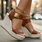Velmira | Wedge Sandaler Med Platform Og Elegant Remdesign