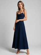 Isabella | Lang Sommerkjole Med Corsage Detaljer