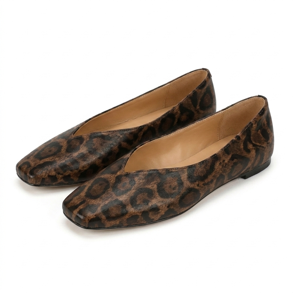 Vale | Leopardprint Ballerina Sko Til Dame