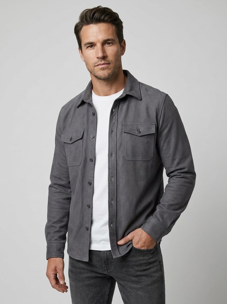 Elian | Casual Overshirt Til Herre Med Brystlommer