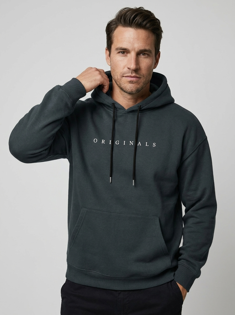 Asher | Casual Hoodie Til Herre Med Kængurulomme