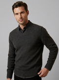 Hugo | Men's V-Neck Sweater in Soft Knit with Ribbed Edges