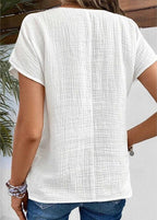 Laurent | Damer Chic Bluse med Elegant Krave, Knapper og Komfortabel Pasform