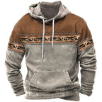 Taviero | Men's Hoodie with Ethnic Pattern