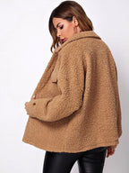 Jana™ | Damer Luxe Drop Shoulder Bonderjas med Elegant Krave og Praktiske Lommer for et Chikt Udseende