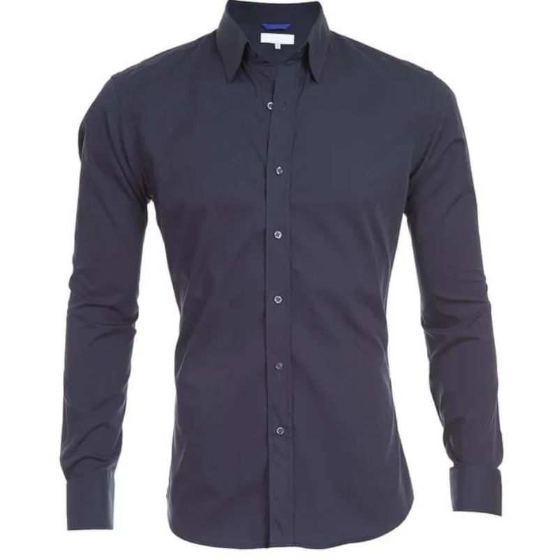 Roberto | Slim Fit Skjorte med Skjult Lynlås til Herrer