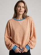 Elowen | Dame Stribet Sweatshirt