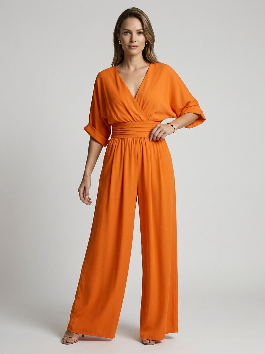 Seraphina | Elegant Jumpsuit with V-Neckline and Defined Waist