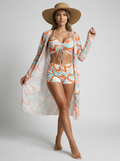 Soléa | 3-Delt Bikini Sæt Med Strandkimono