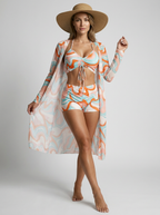Soléa | 3-Delt Bikini Sæt Med Strandkimono