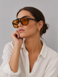 Lorenzo | Oversized Aviator Solbriller Med Farvede Glas