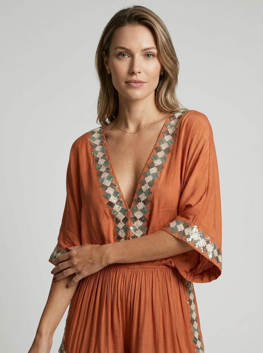Alessia | Strandkjole Med Broderede Detaljer