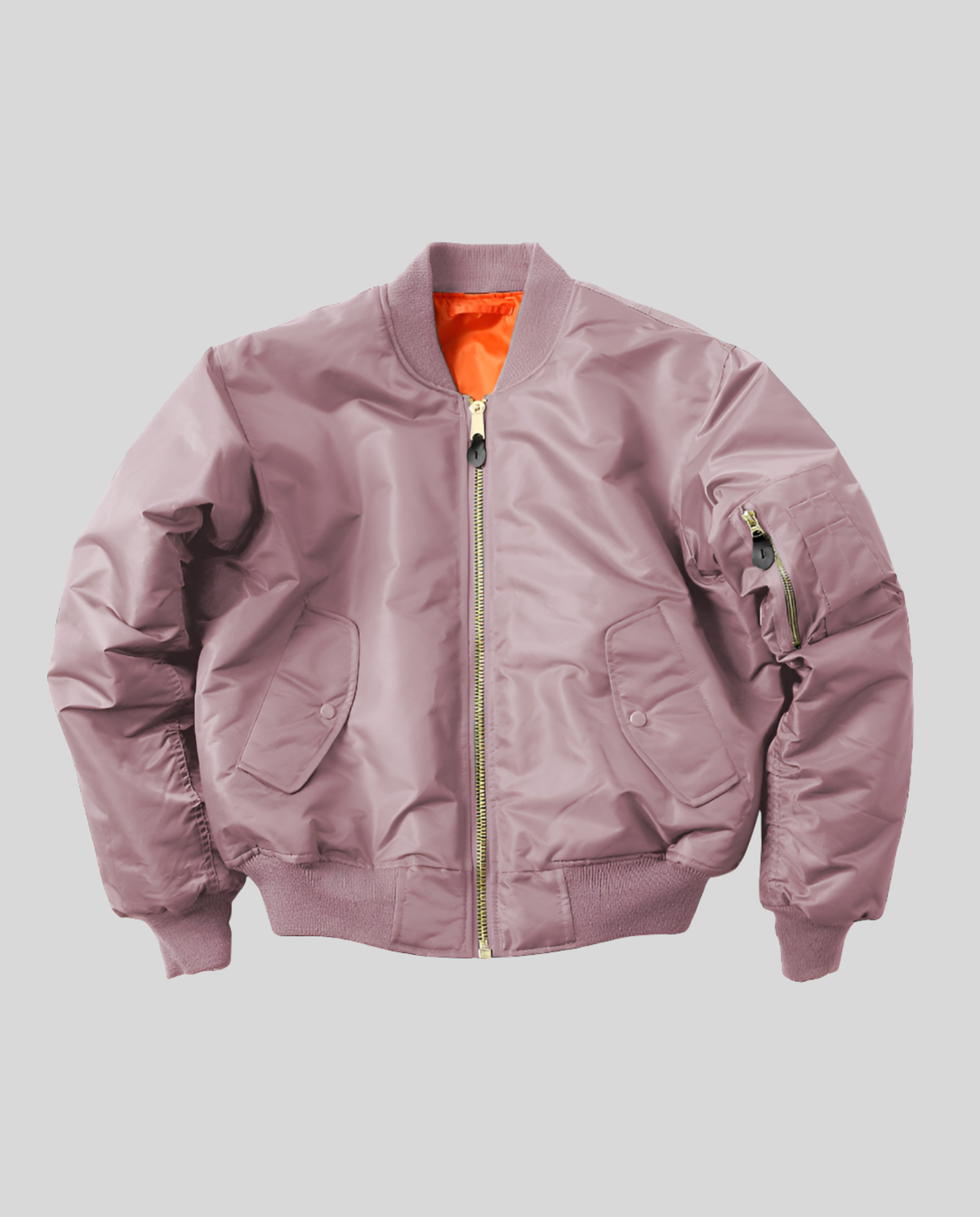 Anais | Women's Padded Forest Bomber Jacket with Zipper and Ribbed Edges
