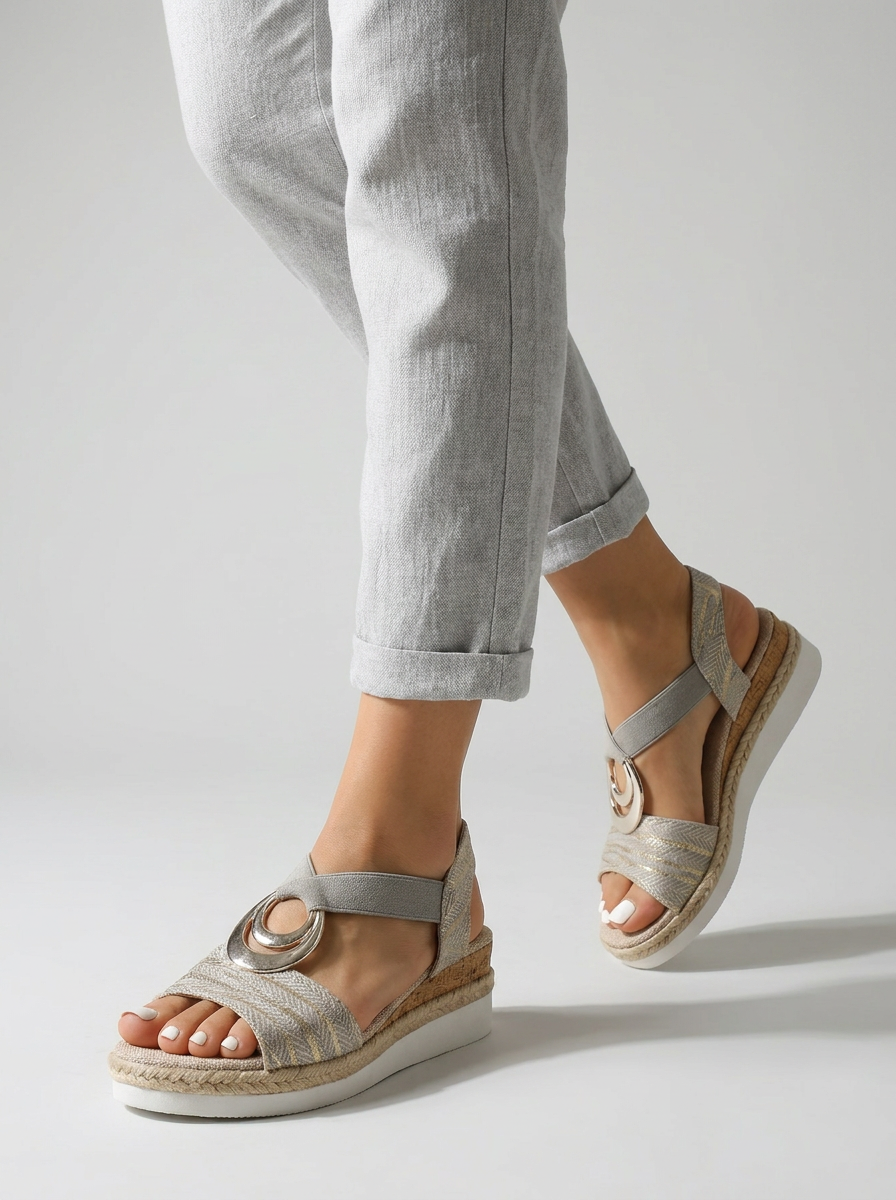 Agnes | Platform Sandaler Med Dekorativ Spænde