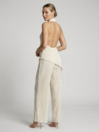 Celeste | Plisseret Halterneck Jumpsuit Til Dame