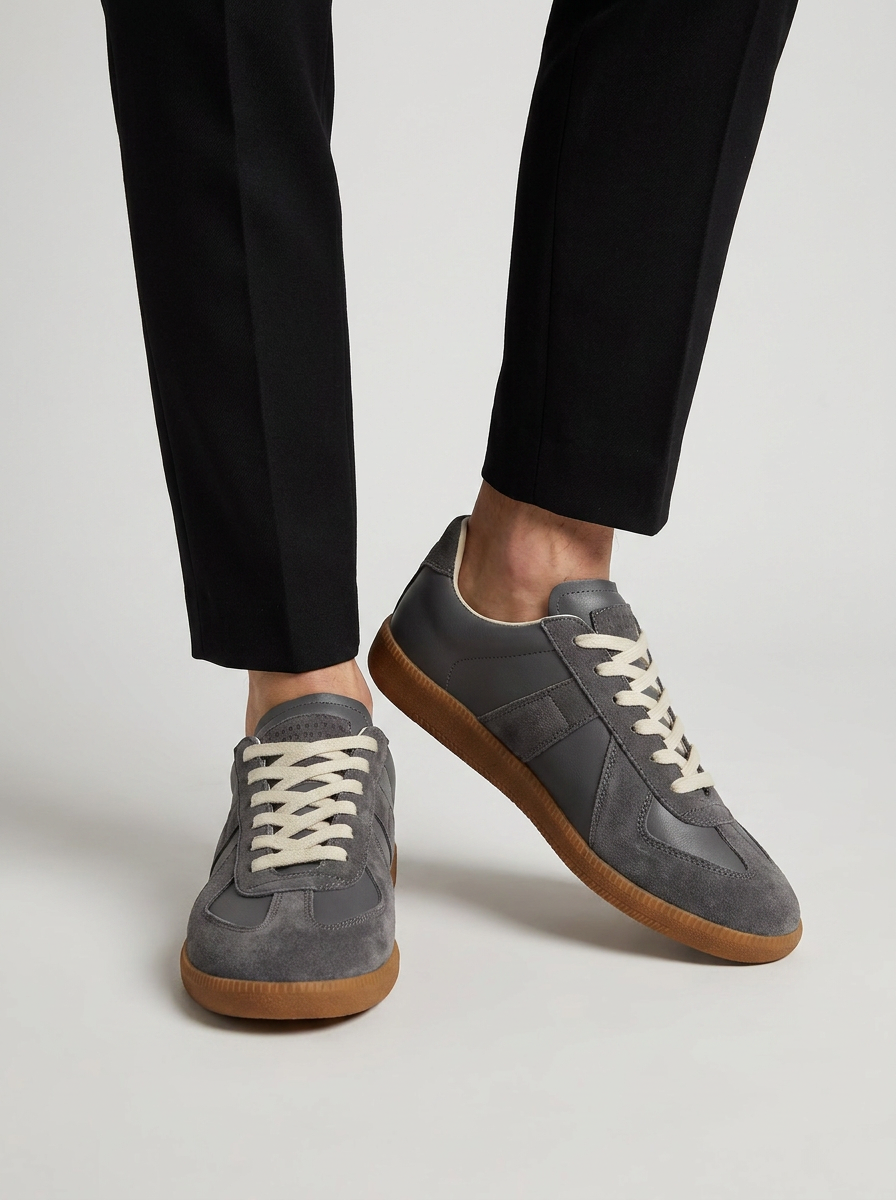 Marcello | Retro Sneakers I Ruskind Og Læder
