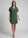Marleen | Elegant Ribbed Summer Dress with V-Neck