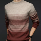 Adrian | Men's wool sweater with graduated stripes
