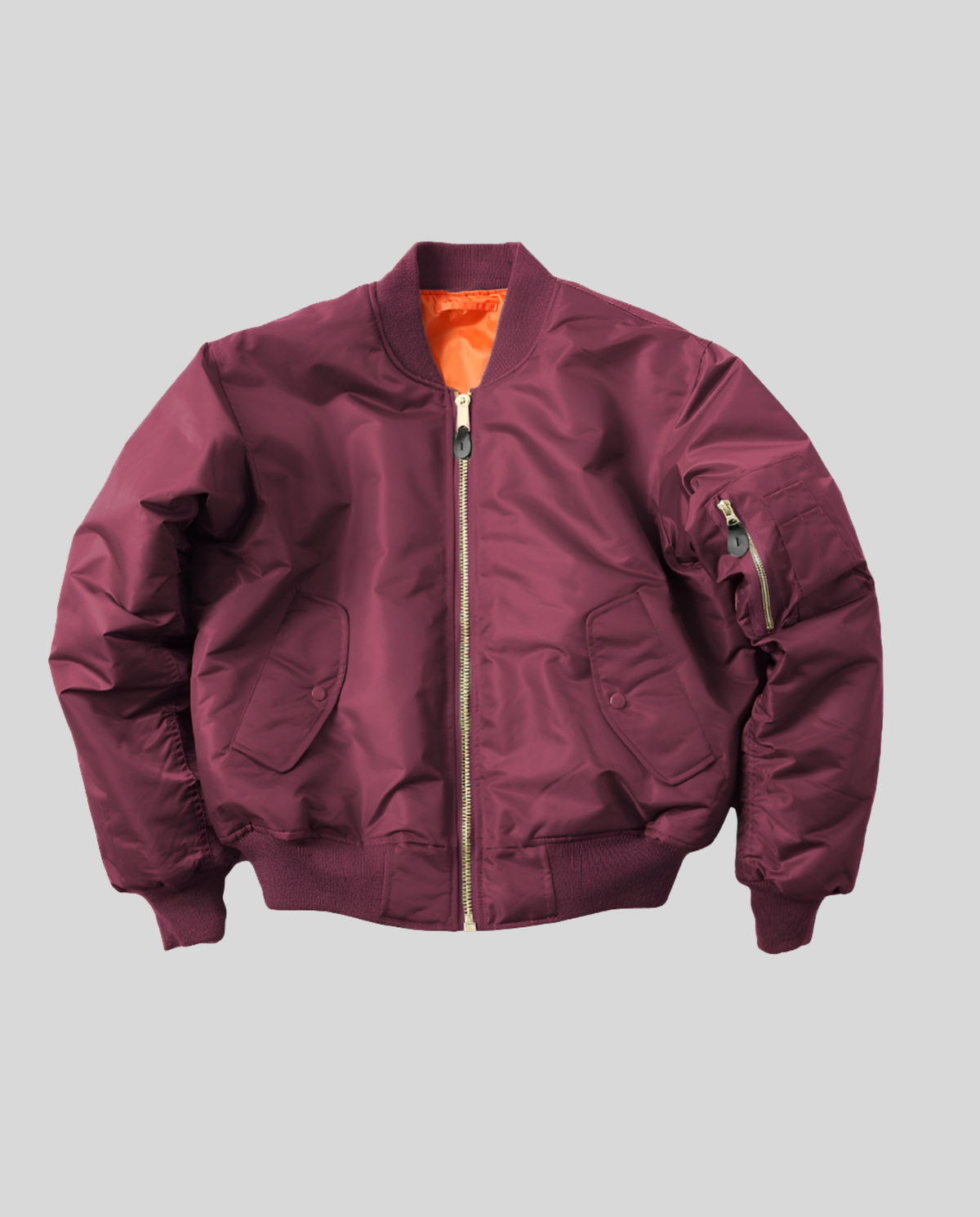Anais | Women's Padded Forest Bomber Jacket with Zipper and Ribbed Edges