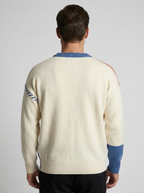 Milo | Patchwork Men's Sweater with Cable-Knit Pattern