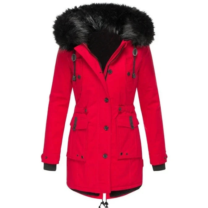 Vela | Dame Parka Med Pelskant