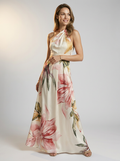 Selestia | Asymmetrisk Maxi Kjole Med Blomsterprint