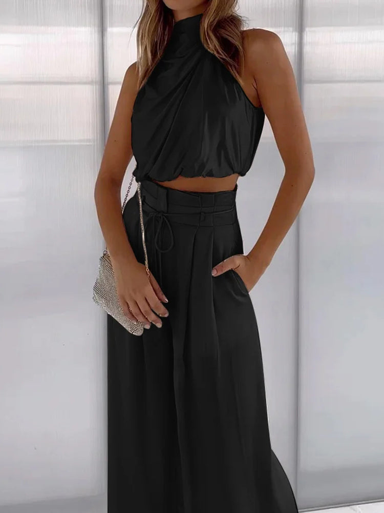 Sévana | Ensemble deux pièces en satin pour femmes