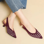 Selmira | Kitten Heels Med Spids Tå Og Slingback Design