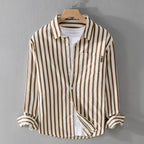 Leon | Stribet Casual Skjorte Herrer