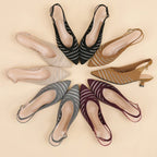 Selmira | Kitten Heels Med Spids Tå Og Slingback Design