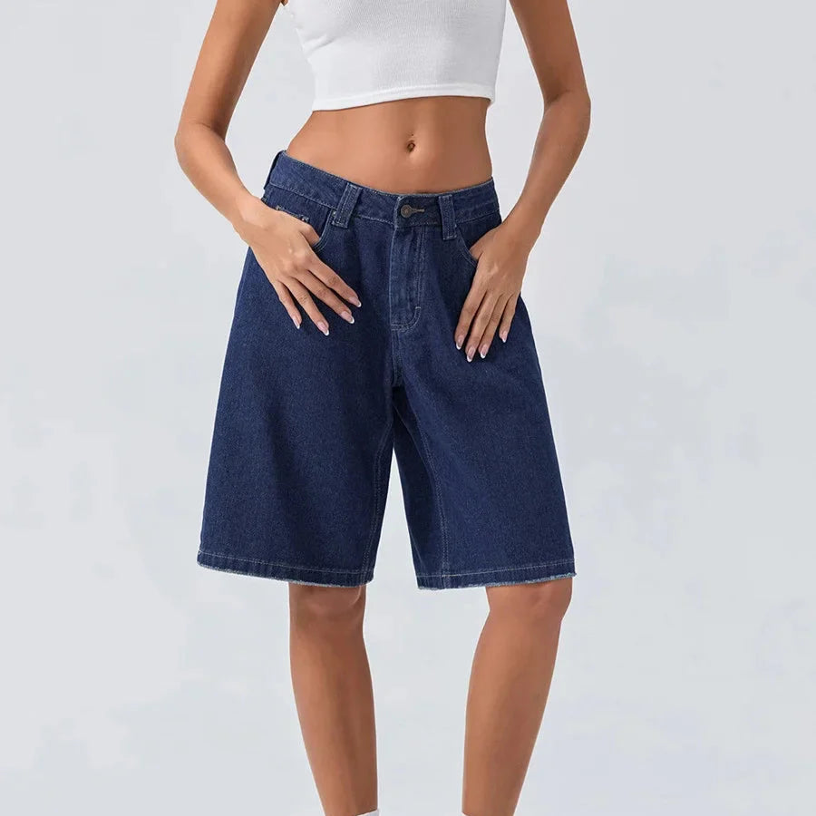 Denara | Denim Shorts Med Løs Pasform Og Vintage Look