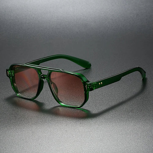 Virello | Lunettes de soleil rétro à monture carrée et double pont