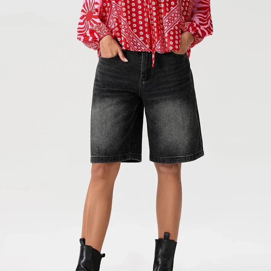 Denara | Denim Shorts Med Løs Pasform Og Vintage Look
