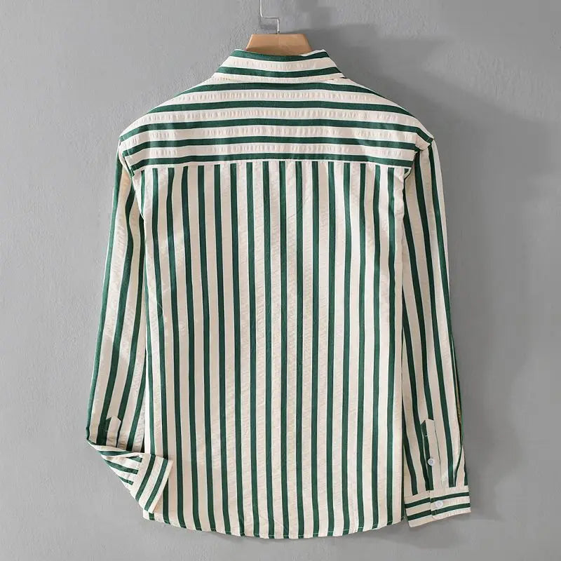 Leon | Stribet Casual Skjorte Herrer