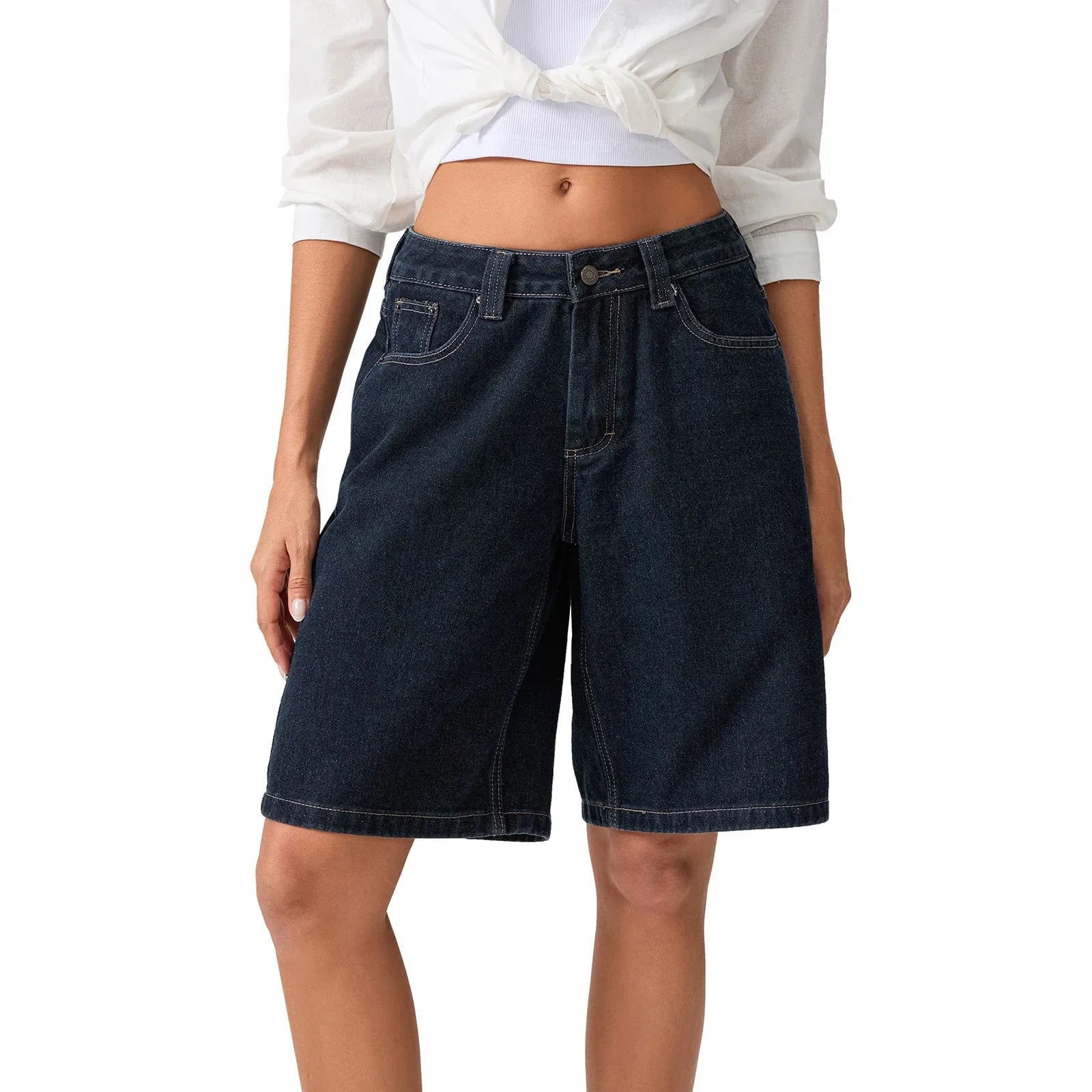 Denara | Denim Shorts Med Løs Pasform Og Vintage Look