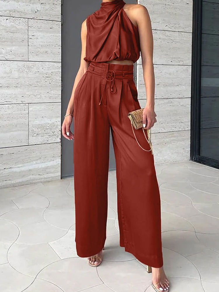 Sévana | Ensemble deux pièces en satin pour femmes