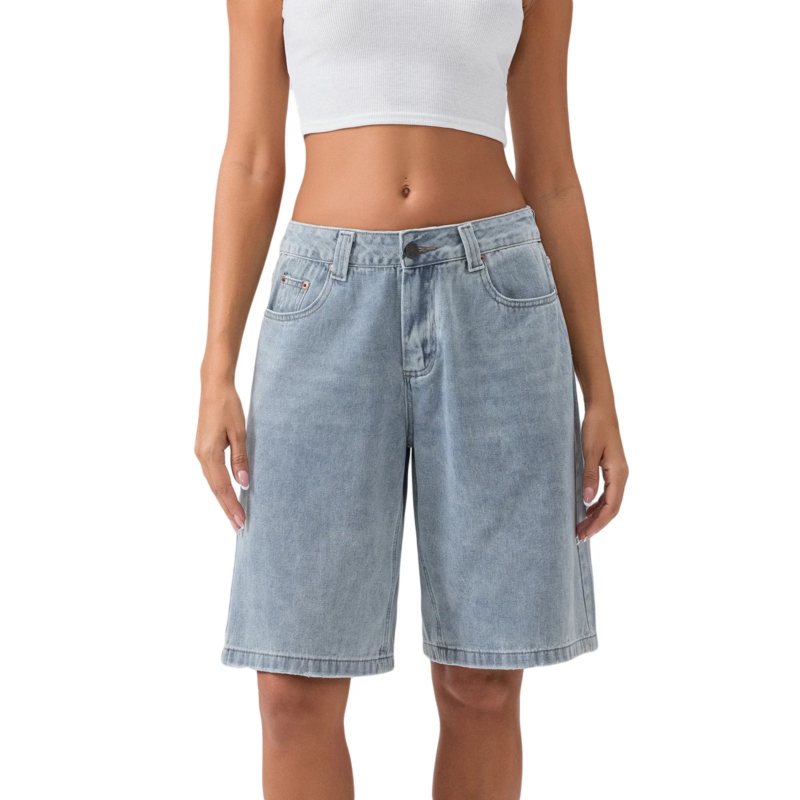 Denara | Denim Shorts Med Løs Pasform Og Vintage Look