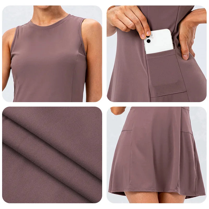 Virelle | Abito da tennis sportivo con pantaloncini integrati