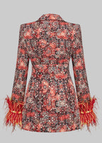 Seraphine | Abito Blazer con Dettagli a Piuma e Taglio Elegante