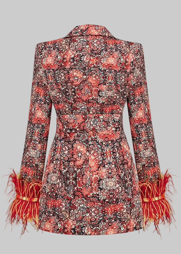 Seraphine | Abito Blazer con Dettagli a Piuma e Taglio Elegante
