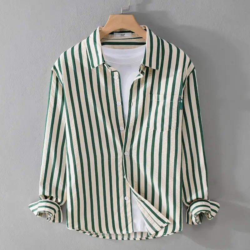 Leon | Stribet Casual Skjorte Herrer