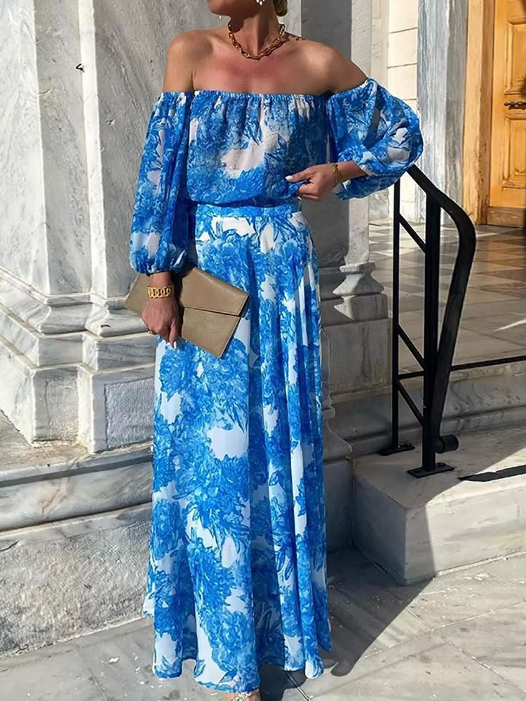 Esmeralda | Off-Shoulder Maxi Kjole