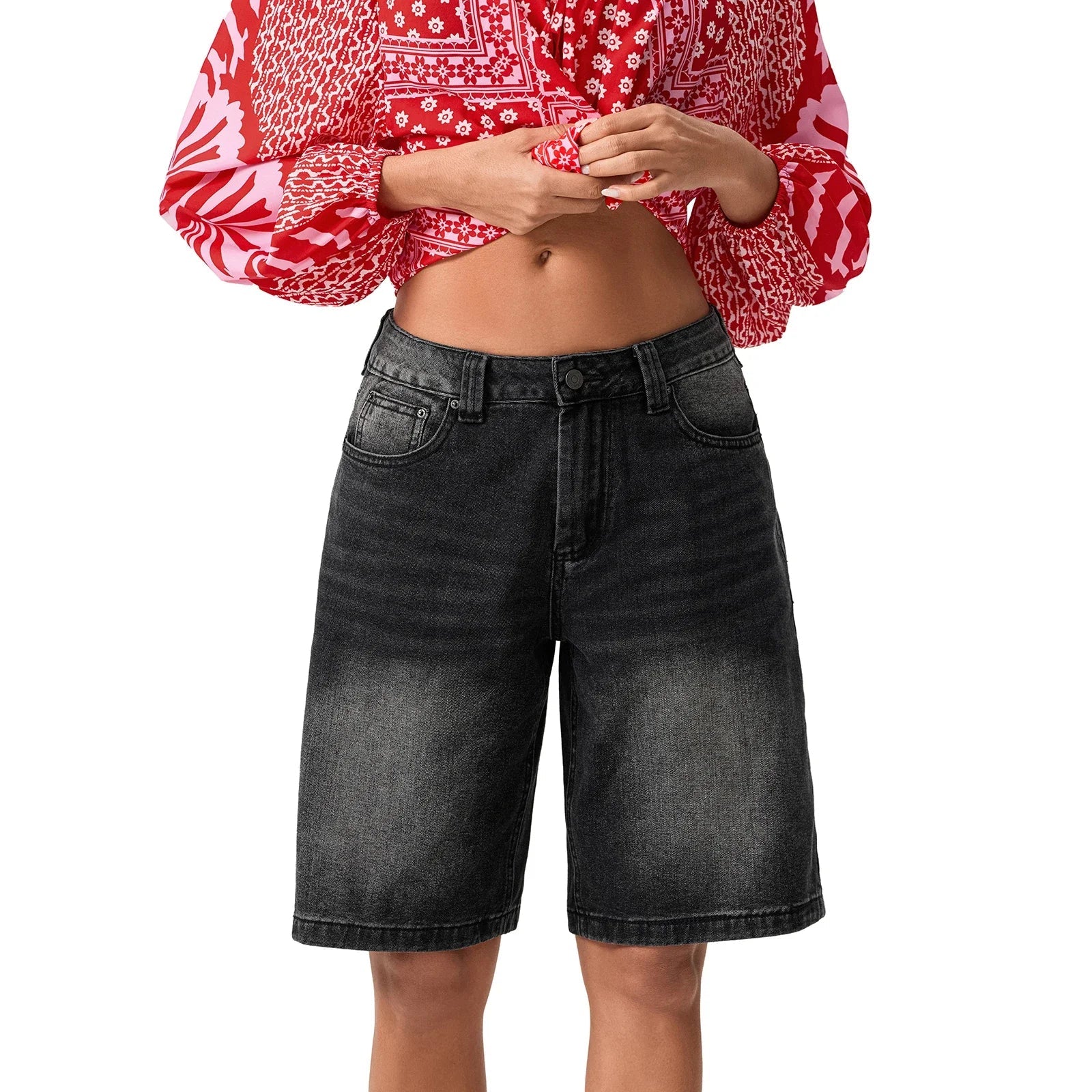 Denara | Denim Shorts Med Løs Pasform Og Vintage Look