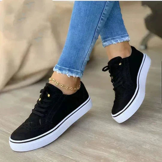 Sorella | Dame Lave Sneakers Ruskindslook
