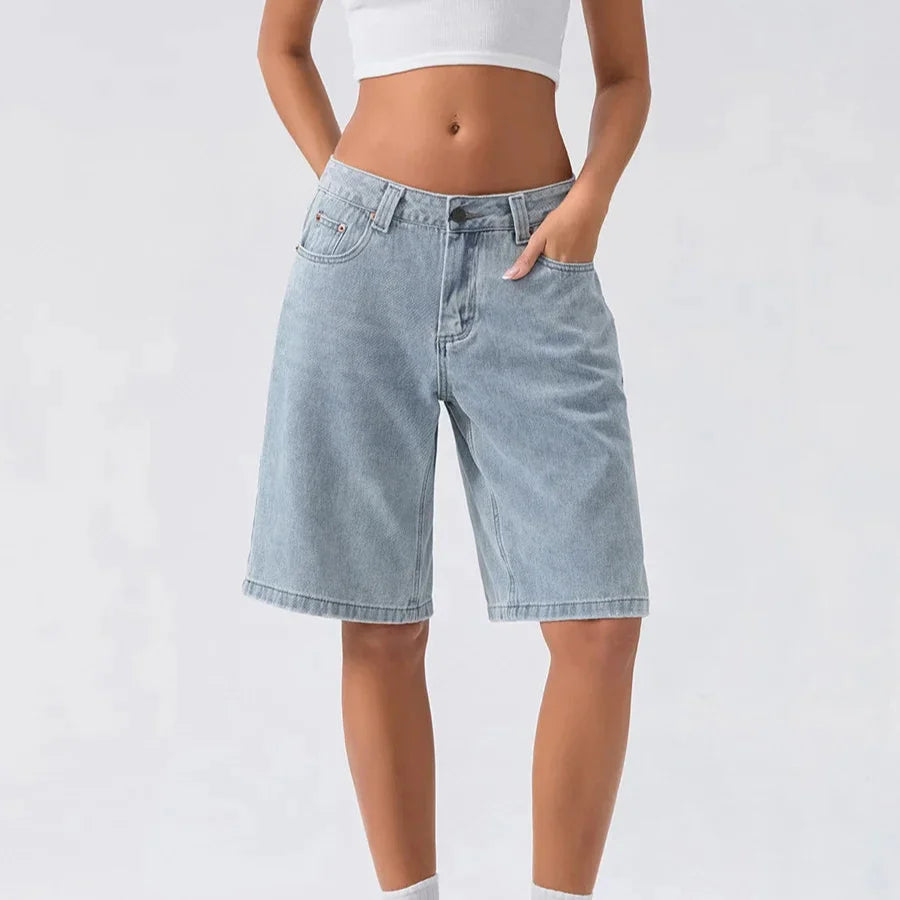 Denara | Denim Shorts Med Løs Pasform Og Vintage Look