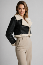 Alvéra | Shearling Bikerjakke