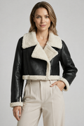 Alvéra | Shearling Bikerjakke