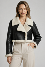 Alvéra | Shearling Bikerjakke