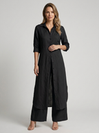 Celina | Conjunto elegante de lino con camisa y vestido