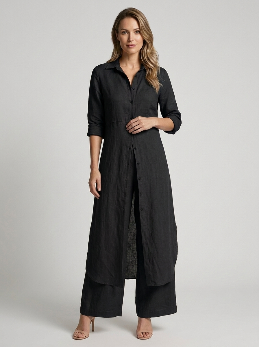 Celina| Ensemble élégant en lin avec chemise et robe